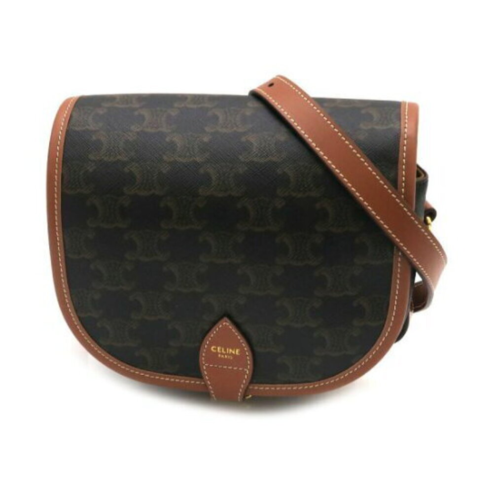Celine Folco Bag Triomphe Canvas Calfskin